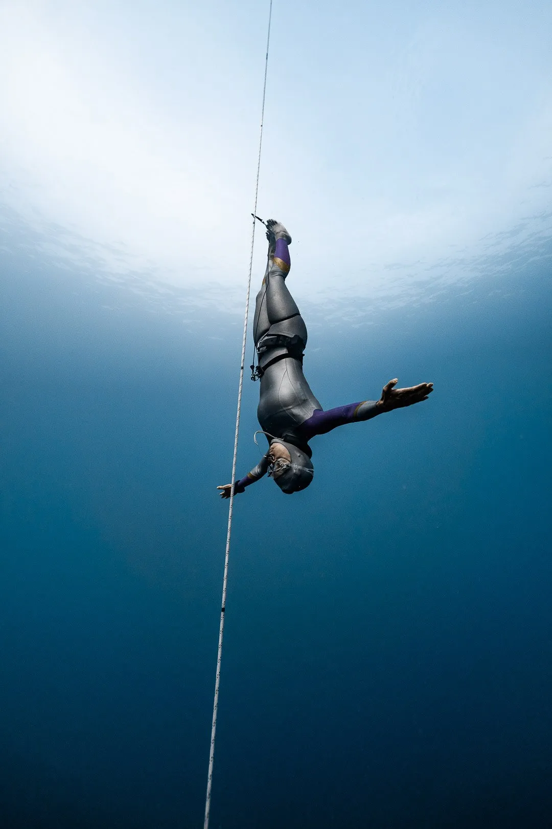 Freediving instructor training in open water off Waikiki